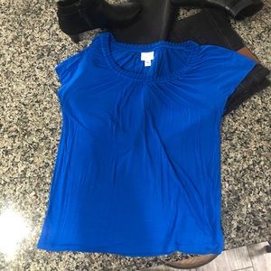 Women’s Blue shortsleeved top - M